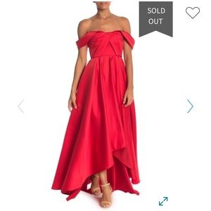 COPY - Jay Godfrey off the shoulder high low gown